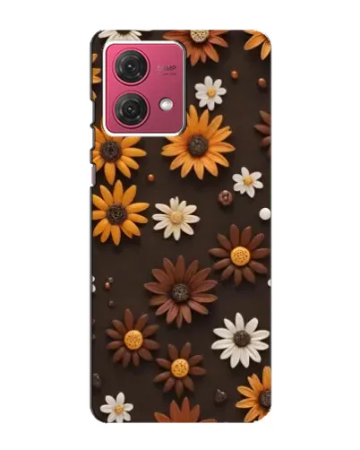 Чехол для Motorola MOTO G84 с картинкой «Узор из маленьких подсолнухов»