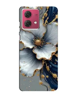 Чехол для Motorola MOTO G84 с картинкой «Белый цветок и золотой флюид» Чехол для Motorola MOTO G84 с картинкой «Белый цветок и золотой флюид»