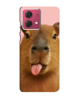 Чехол для Motorola MOTO G84 с картинкой «Капибара с языком» Чехол для Motorola MOTO G84 с картинкой «Капибара с языком»