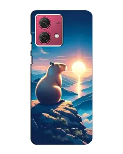 Чехол для Motorola MOTO G84 с картинкой «Закат солнца с капибарой» Чехол для Motorola MOTO G84 с картинкой «Закат солнца с капибарой»