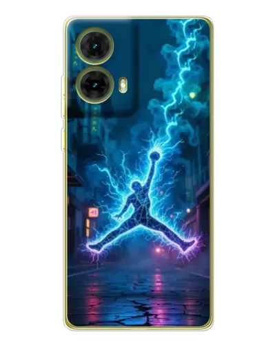 Чехол для Motorola MOTO G85 с картинкой «Jordan Gold Jumpman»