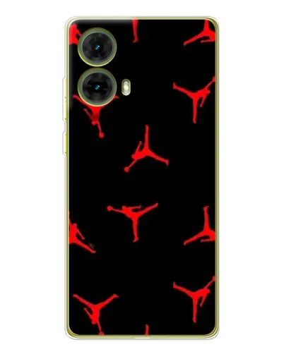 Чехол для Motorola MOTO G85 с картинкой «Jordan Red Pattern»