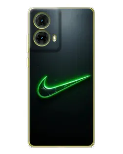 Чехол для Motorola MOTO G85 с картинкой «Неоновый контур Nike»