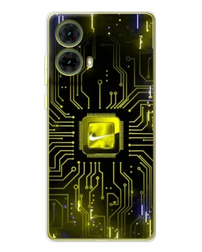 Чехол для Motorola MOTO G85 с картинкой «Nike — золотая искра» Чехол для Motorola MOTO G85 с картинкой «Nike — золотая искра»