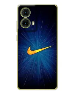 Чехол для Motorola MOTO G85 с картинкой «Синий пульс Nike»
