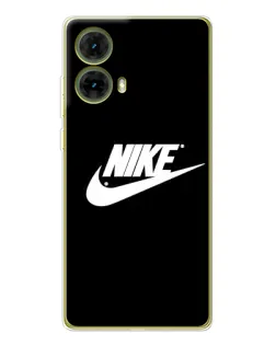 Чехол для Motorola MOTO G85 с картинкой «Мазки краски Nike»