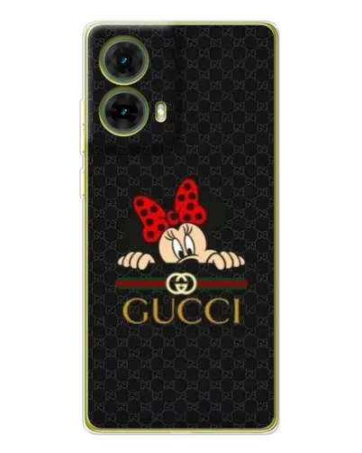 Чехол для Motorola MOTO G85 с картинкой «Минни Маус Gucci — черный» Чехол для Motorola MOTO G85 с картинкой «Минни Маус Gucci — черный»