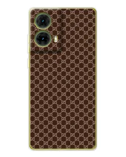 Чехол для Motorola MOTO G85 с картинкой «Gucci — шоколадная сетка»