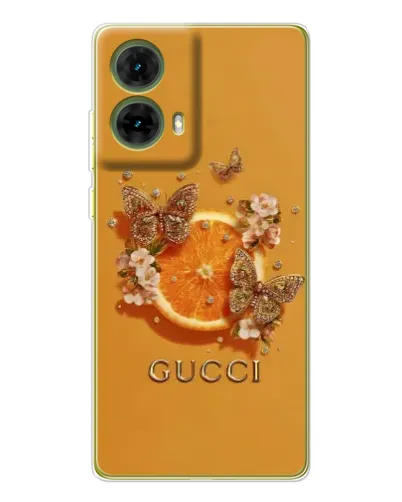 Чехол для Motorola MOTO G85 с картинкой «Gucci — золотые бабочки» Чехол для Motorola MOTO G85 с картинкой «Gucci — золотые бабочки»