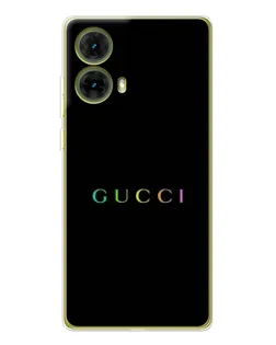 Чехол для Motorola MOTO G85 с картинкой «Gucci — неоновый минимализм»