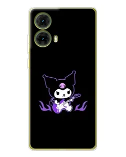 Чехол для Motorola MOTO G85 с картинкой «Электрическая Kuromi»