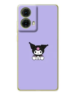 Чехол для Motorola MOTO G85 с картинкой «Kuromi — фиолетовый минимализм»