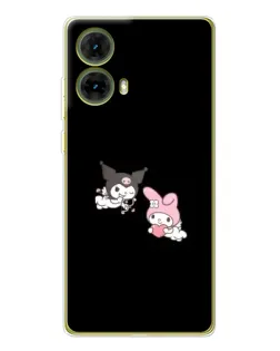 Чехол для Motorola MOTO G85 с картинкой «My Melody и Kuromi»