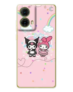 Чехол для Motorola MOTO G85 с картинкой «My Melody и Kuromi»