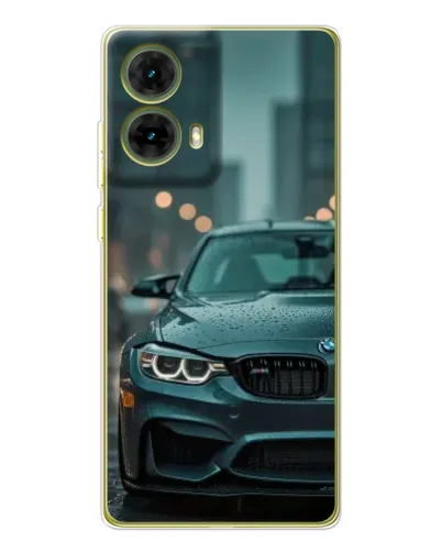 Чехол для Motorola MOTO G85 с картинкой «BMW в огнях города» Чехол для Motorola MOTO G85 с картинкой «BMW в огнях города»