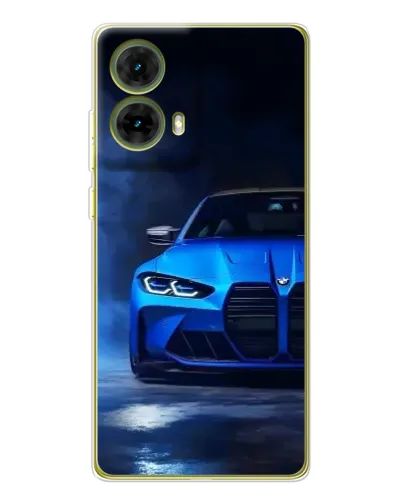 Чехол для Motorola MOTO G85 с картинкой «Голубая BMW M4» Чехол для Motorola MOTO G85 с картинкой «Голубая BMW M4»