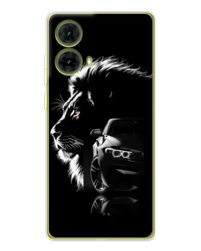 Чехол для Motorola MOTO G85 с картинкой «BMW и лев» Чехол для Motorola MOTO G85 с картинкой «BMW и лев»