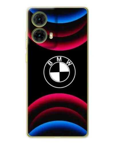 Чехол для Motorola MOTO G85 с картинкой «Логотип BMW и неоновые дуги» Чехол для Motorola MOTO G85 с картинкой «Логотип BMW и неоновые дуги»