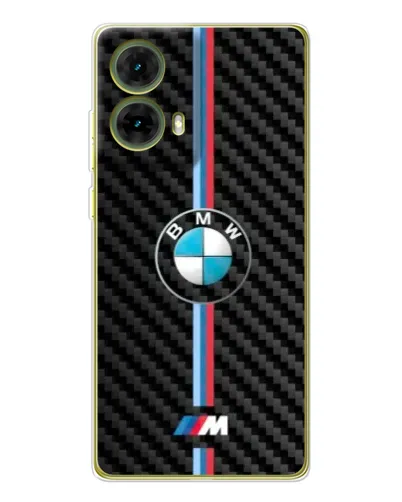 Чехол для Motorola MOTO G85 с картинкой «Эмблема BMW и карбон» Чехол для Motorola MOTO G85 с картинкой «Эмблема BMW и карбон»