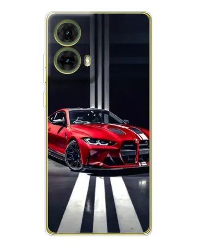 Чехол для Motorola MOTO G85 с картинкой «Красная BMW на дороге» Чехол для Motorola MOTO G85 с картинкой «Красная BMW на дороге»