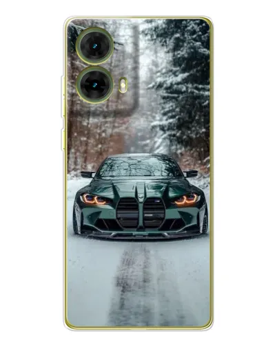 Чехол для Motorola MOTO G85 с картинкой «BMW в зимнем лесу» Чехол для Motorola MOTO G85 с картинкой «BMW в зимнем лесу»