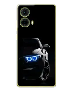Чехол для Motorola MOTO G85 с картинкой «BMW — ночной взгляд»