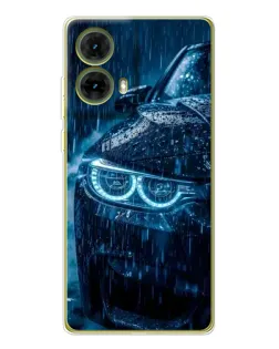 Чехол для Motorola MOTO G85 с картинкой «BMW под дождем»