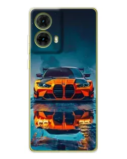 Чехол для Motorola MOTO G85 с картинкой «BMW — золотая эмблема»