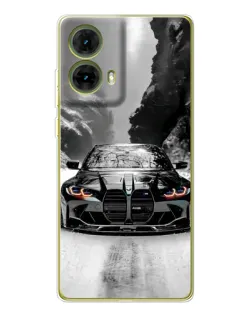 Чехол для Motorola MOTO G85 с картинкой «BMW — акварельный дрифт»