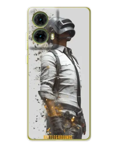 Чехол для Motorola MOTO G85 с картинкой «PUBG — боец в пыли» Чехол для Motorola MOTO G85 с картинкой «PUBG — боец в пыли»