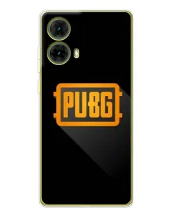 Чехол для Motorola MOTO G85 с картинкой «PUBG — рамка лого»