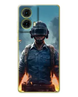 Чехол для Motorola MOTO G85 с картинкой «PUBG — реалистичный герой»