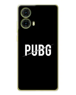 Чехол для Motorola MOTO G85 с картинкой «PUBG — белый логотип»