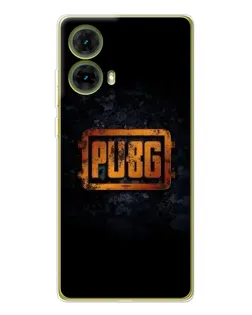 Чехол для Motorola MOTO G85 с картинкой «PUBG — золотой логотип»