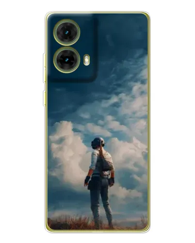 Чехол для Motorola MOTO G85 с картинкой «Герой PUBG на скале» Чехол для Motorola MOTO G85 с картинкой «Герой PUBG на скале»