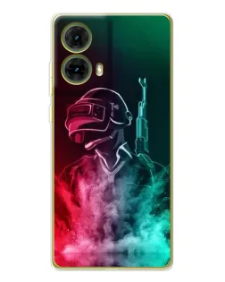 Чехол для Motorola MOTO G85 с картинкой «PUBG — огненный воин»