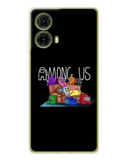 Чехол для Motorola MOTO G85 с картинкой «Логотип Among Us»