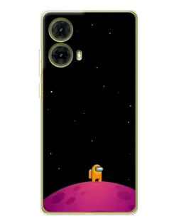 Чехол для Motorola MOTO G85 с картинкой «Одинокий герой на планете»