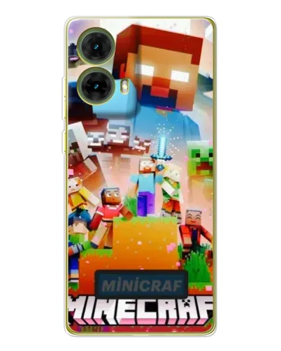 Чехол для Motorola MOTO G85 с картинкой «Minecraft герои игры»
