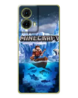 Чехол для Motorola MOTO G85 с картинкой «Minecraft ледяной мир» Чехол для Motorola MOTO G85 с картинкой «Minecraft ледяной мир»