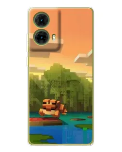 Чехол для Motorola MOTO G85 с картинкой «Майнкрафт закат солнца» Чехол для Motorola MOTO G85 с картинкой «Майнкрафт закат солнца»