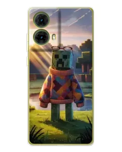 Чехол для Motorola MOTO G85 с картинкой «Крипер в свитере» Чехол для Motorola MOTO G85 с картинкой «Крипер в свитере»