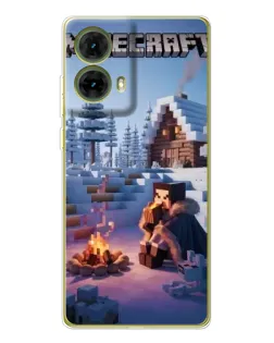 Чехол для Motorola MOTO G85 с картинкой «Зимний Minecraft» Чехол для Motorola MOTO G85 с картинкой «Зимний Minecraft»