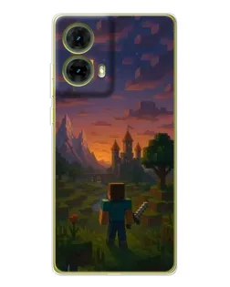 Чехол для Motorola MOTO G85 с картинкой «Стив у башни» Чехол для Motorola MOTO G85 с картинкой «Стив у башни»