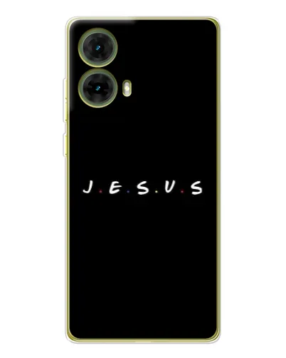 Чехол для Motorola MOTO G85 с картинкой «Точки веры J.E.S.U.S.»