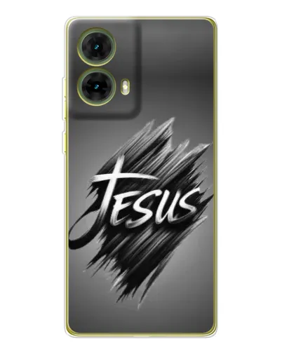 Чехол для Motorola MOTO G85 с картинкой «Надпись Jesus Graffiti»