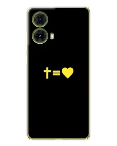 Чехол для Motorola MOTO G85 с картинкой «Сердце и Крест»