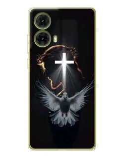 Чехол для Motorola MOTO G85 с картинкой «Голубь и Свет»