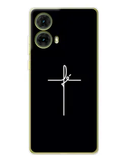 Чехол для Motorola MOTO G85 с картинкой «Тонкий крест»