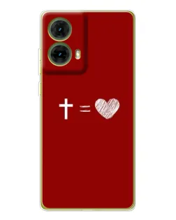 Чехол для Motorola MOTO G85 с картинкой «Уравнение любви»